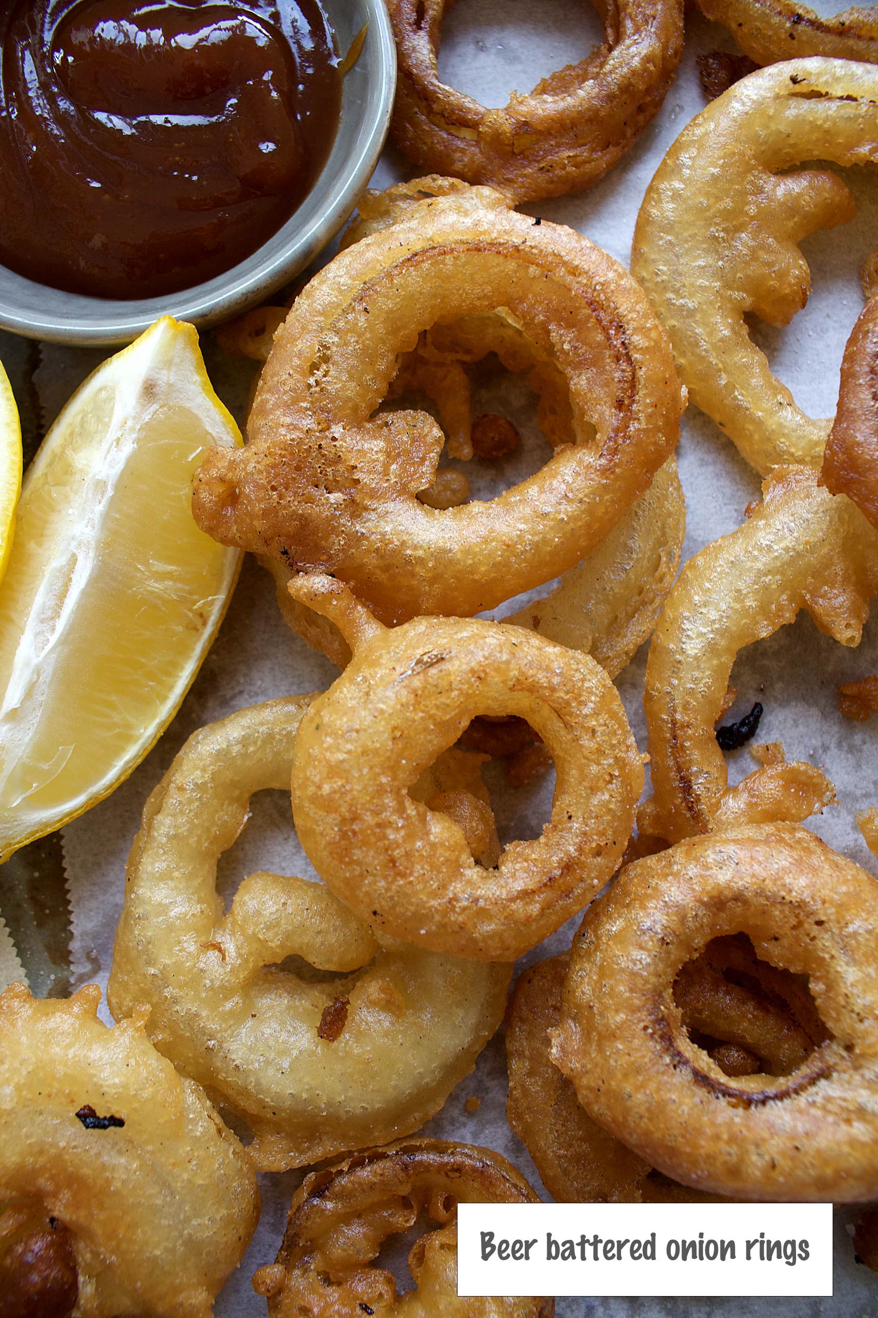 Beer battered onion rings